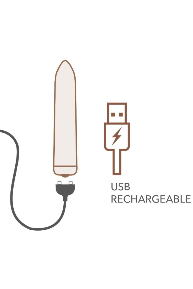 ROCKS-OFF - PROIETTILE VIBRANTE RICARICABILE ROSA DORATA