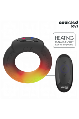 ADDICTED TOYS - ANELLO PER IL PENE VIBRANTE CON EFFETTO RISCALDANTE E TELECOMANDO