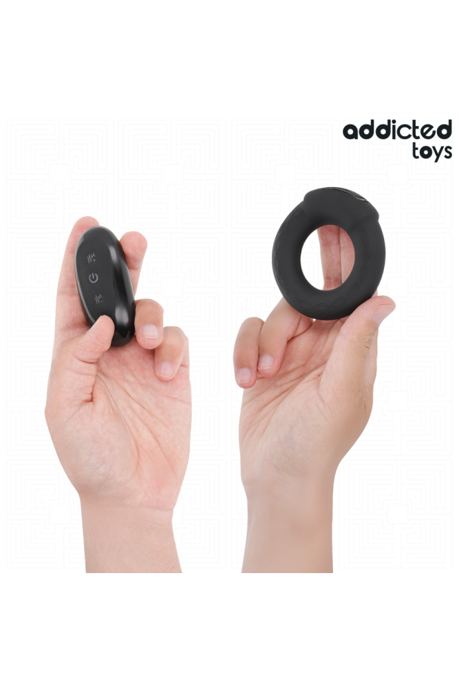 ADDICTED TOYS - ANELLO PER IL PENE VIBRANTE CON EFFETTO RISCALDANTE E TELECOMANDO