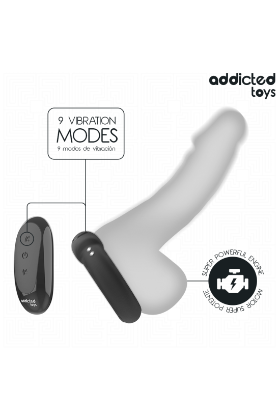 ADDICTED TOYS - ANELLO PER IL PENE VIBRANTE CON EFFETTO RISCALDANTE E TELECOMANDO