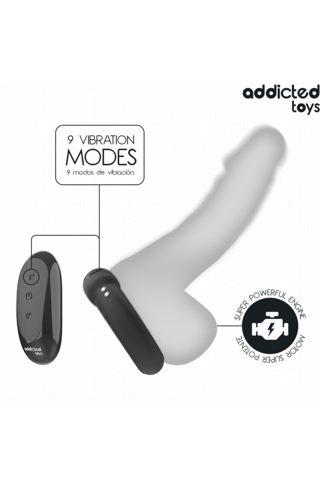 ADDICTED TOYS - ANELLO PER IL PENE VIBRANTE CON EFFETTO RISCALDANTE E TELECOMANDO