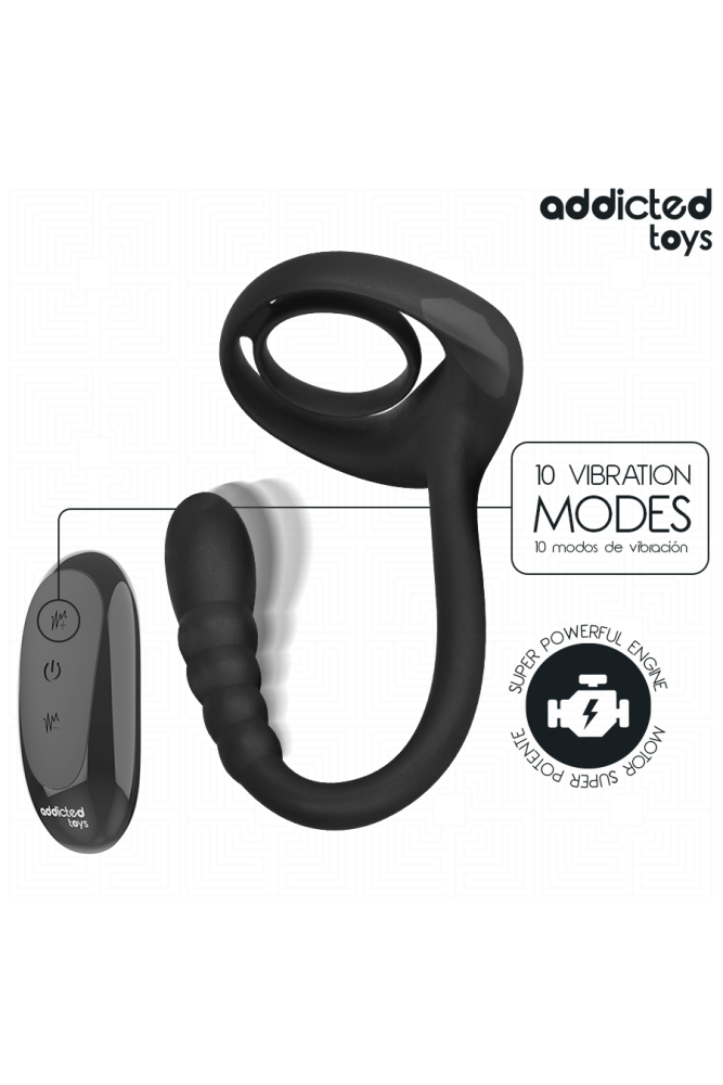 ADDICTED TOYS - ANELLO VIBRANTE PER IL PENE CON TELECOMANDO P-SPOT