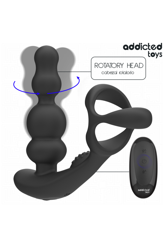 ADDICTED TOYS - MASSAGGIATORE PROSTATICO ROTANTE CON TELECOMANDO