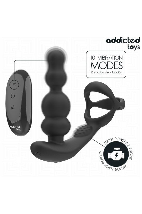ADDICTED TOYS - MASSAGGIATORE PROSTATICO ROTANTE CON TELECOMANDO