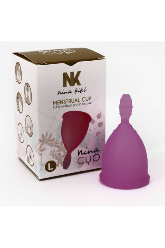 NINA KIKÍ - COPPA MESTRUALE VIOLA TAGLIA L 6 + 1 IN OMAGGIO