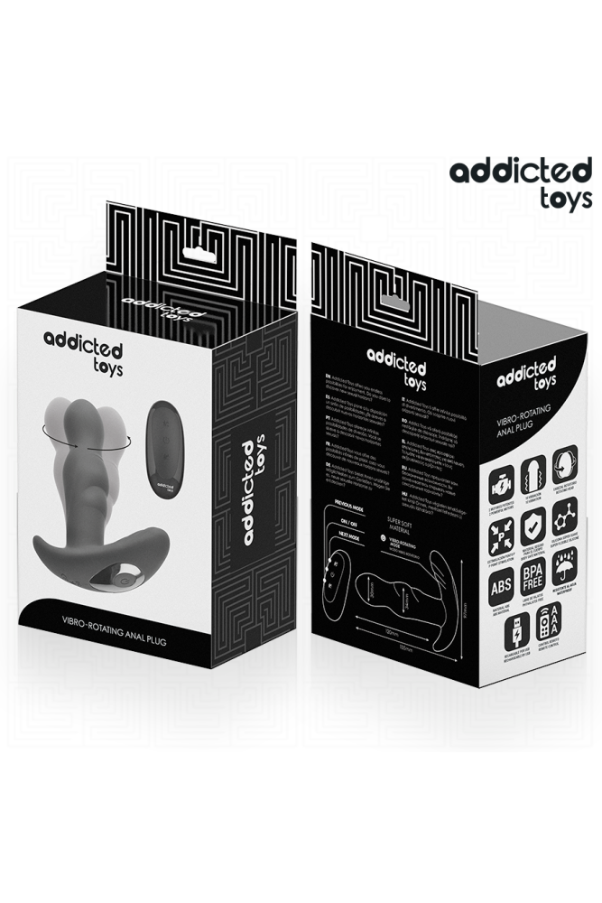 ADDICTED TOYS - TAPPO ANALE ROTANTE E VIBRANTE CON TELECOMANDO