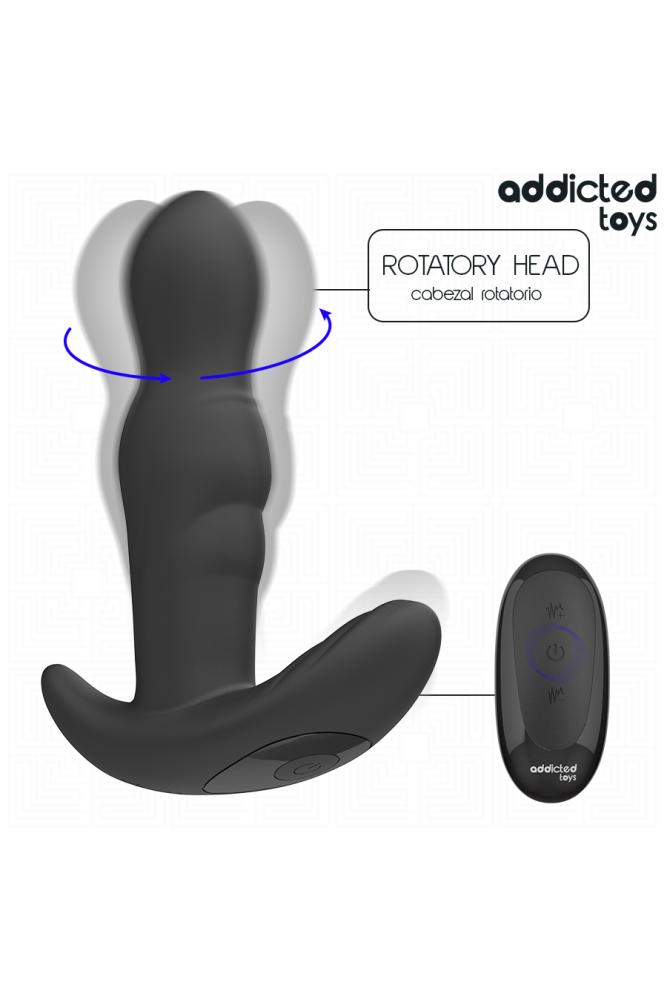 ADDICTED TOYS - TAPPO ANALE ROTANTE E VIBRANTE CON TELECOMANDO