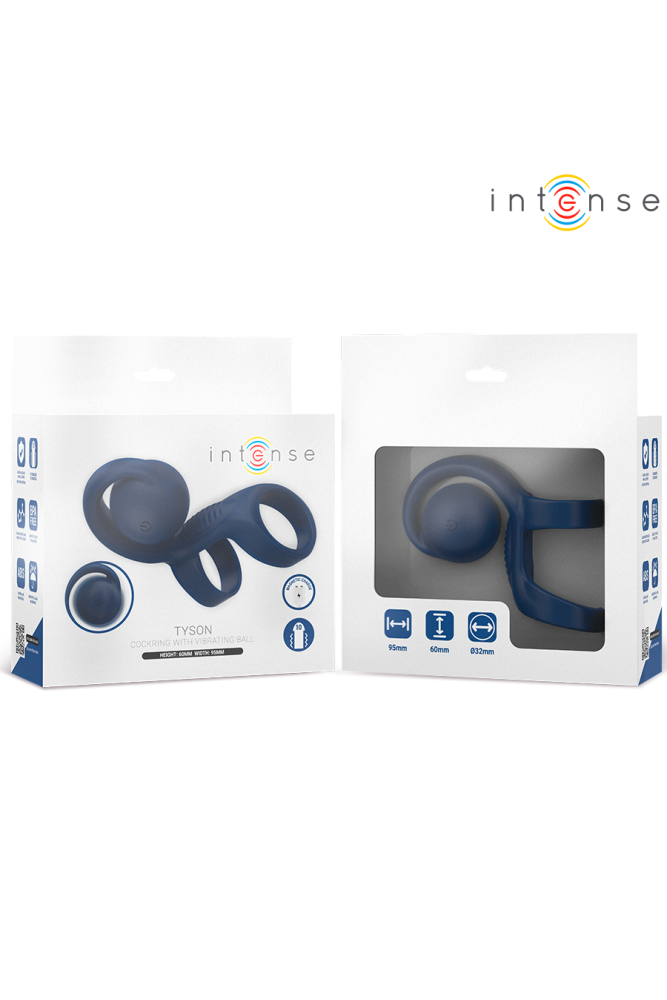 INTENSE - ANELLO FALLICO TYSON CON PALLA VIBRANTE Ø 3