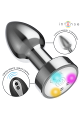 INTENSE - PLUG ANALE VIBRANTE IN METALLO CON LUCI LED E TELECOMANDO - TAGLIA M