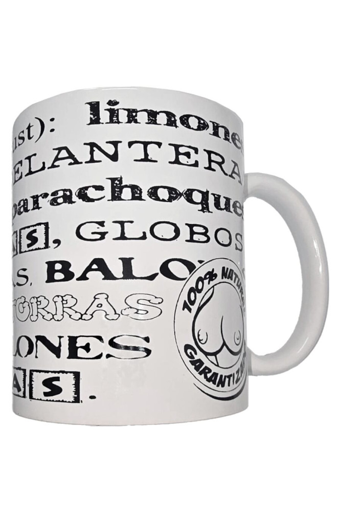 DIABLO PICANTE - TAZZA BIANCA CON SINONIMI DI SENO 370 ML