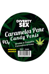 DIABLO GOLOSO - 20 CARAMELLE PER PENE AROMA CANNABIS
