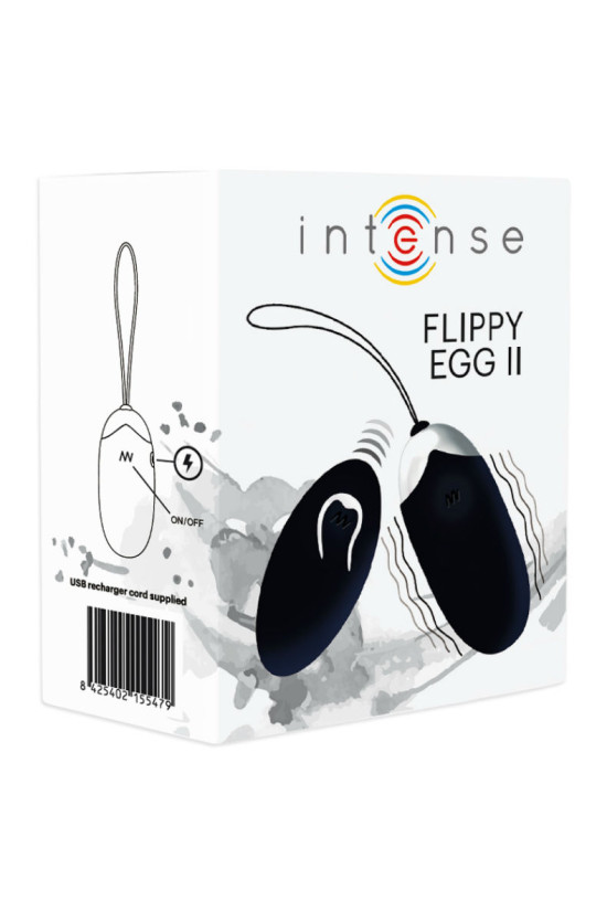 INTENSE - UOVO VIBRANTE FLIPPY II CON TELECOMANDO NERO