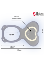 IBIZA - VIBRATORE DI COPPIA CON TELECOMANDO A CUORE