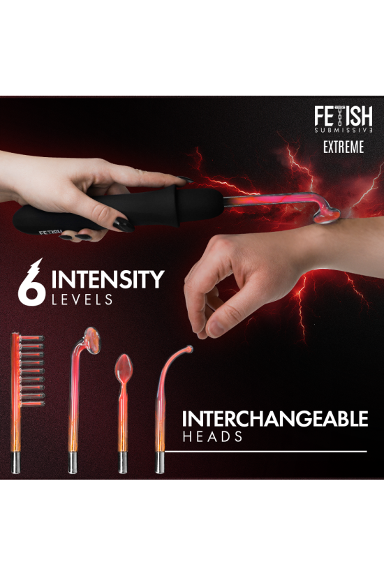 FETISH SUBMISSIVE - VIBRADOR WAND ELECTROESTIMULACIÓN ALTA FRECUENCIA