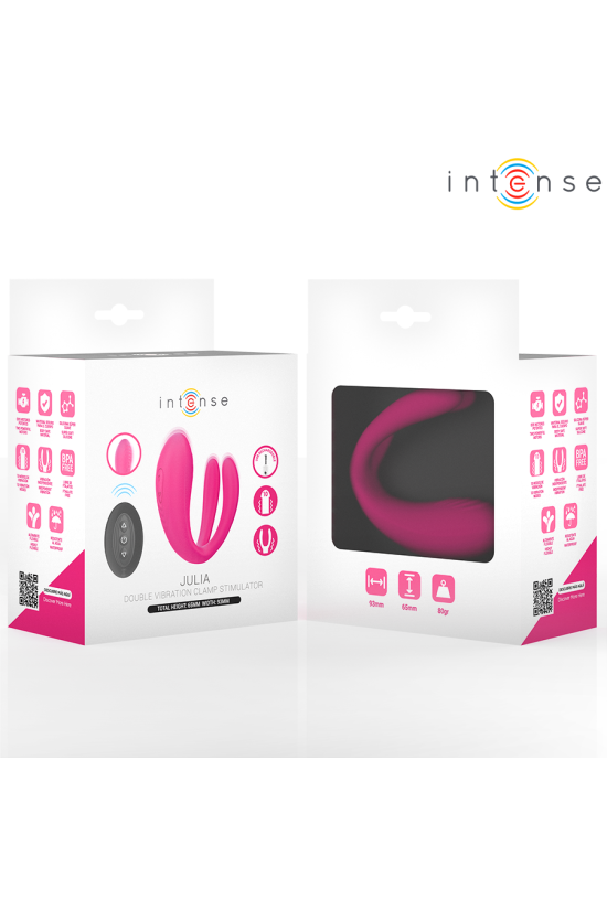 INTENSE - JULIA DOPPIO VIBRATORE STIMOLATORE A MORSETTO CON TELECOMANDO