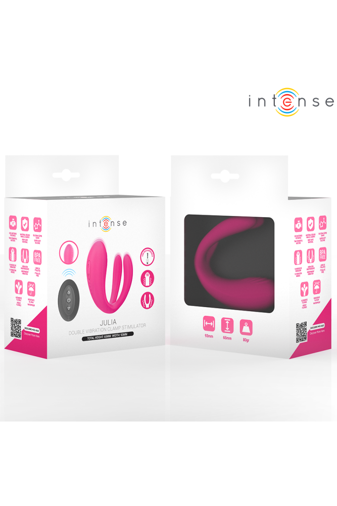 INTENSE - JULIA DOPPIO VIBRATORE STIMOLATORE A MORSETTO CON TELECOMANDO