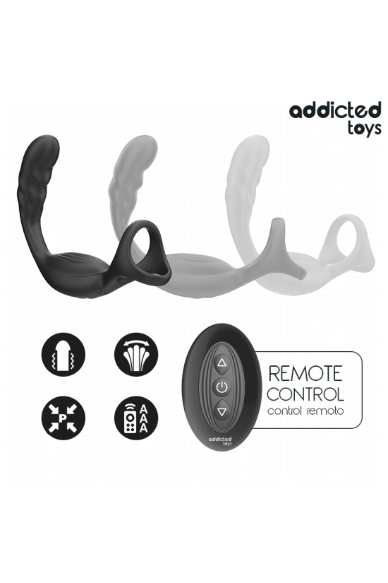 ADDICTED TOYS - ANELLO PER IL PENE PROSTATICO DOPPIO CON TELECOMANDO