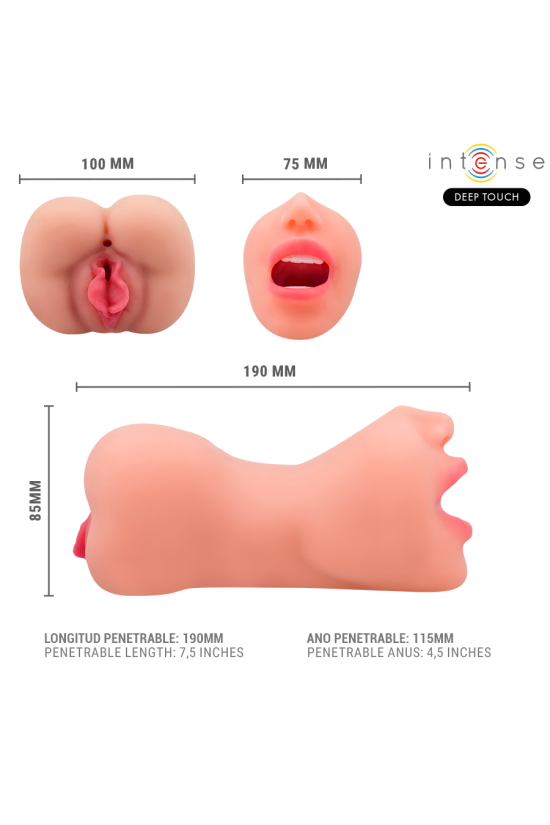 INTENSE DEEP TOUCH - MASTURBATORE RILEY A DOPPIA BOCCA E VAGINA