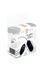 INTENSE - FLIPPY I UOVO VIBRANTE CON TELECOMANDO NERO