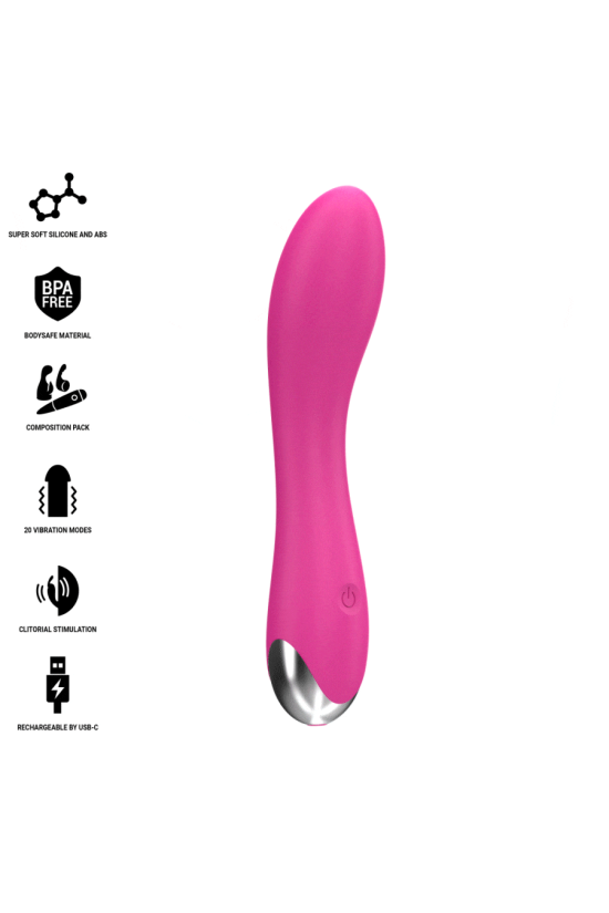 INTENSE - VIBRATORE CHER CON 20 MODALITÀ E TESTINE INTERCAMBIABILI