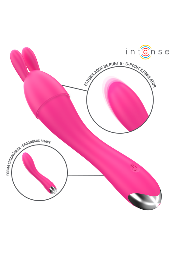 INTENSE - VIBRATORE CHER CON 20 MODALITÀ E TESTINE INTERCAMBIABILI