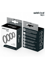 ADDICTED TOYS - SET DI ANELLI PER IL PENE TESTURIZZATI 4 MISURE