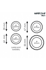 ADDICTED TOYS - SET DI ANELLI PER IL PENE TESTURIZZATI 4 MISURE