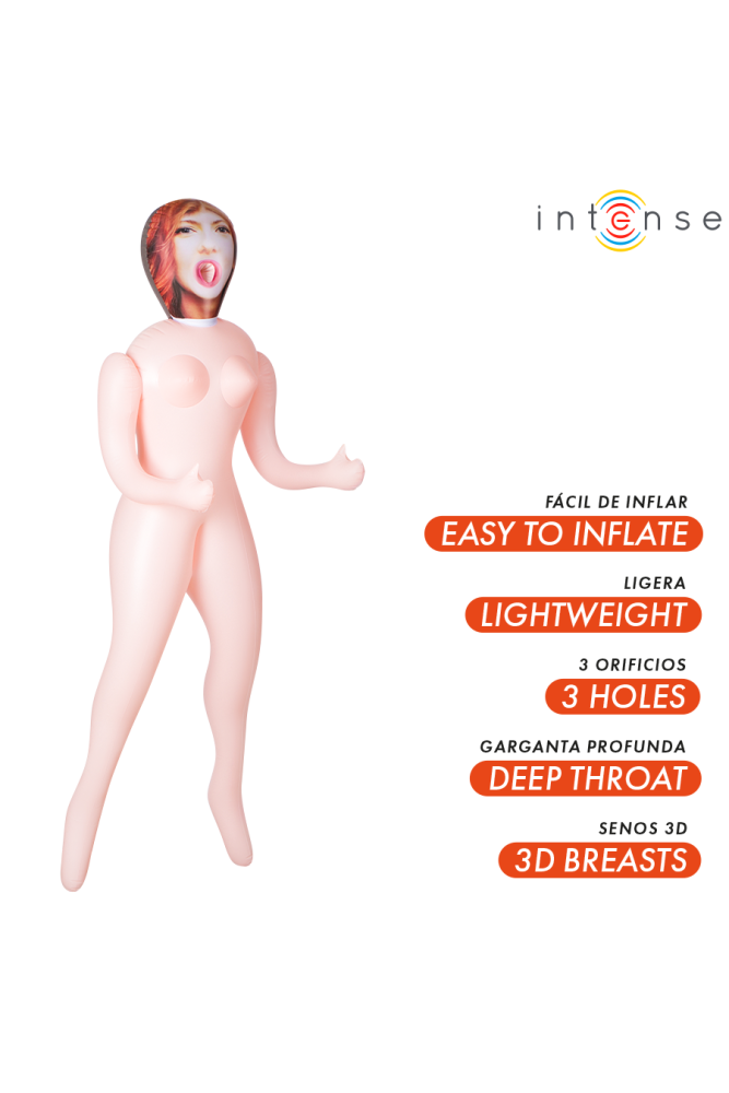 INTENSE DOLLS - SCARLETT BAMBOLA GONFIABILE CON TRE ORIFIZI