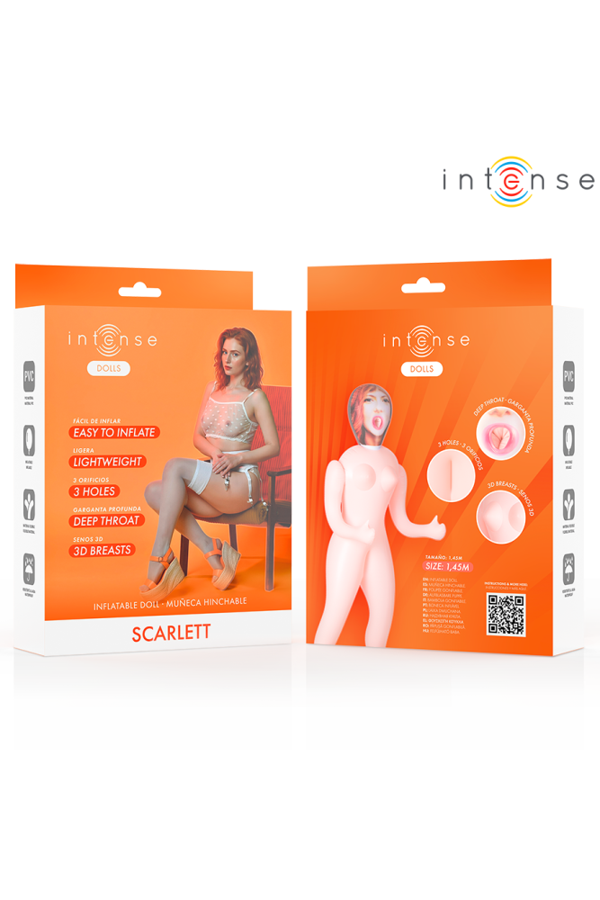 INTENSE DOLLS - SCARLETT BAMBOLA GONFIABILE CON TRE ORIFIZI