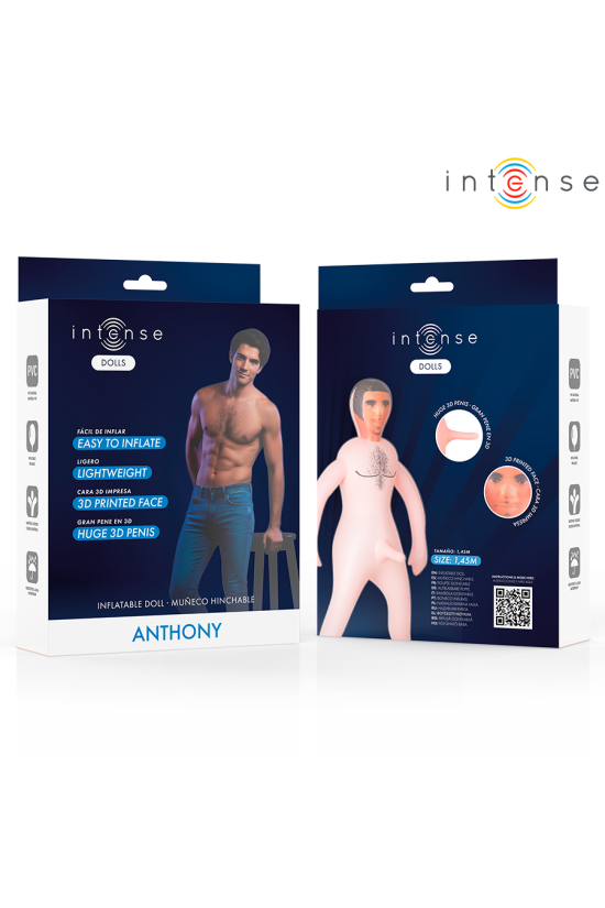 INTENSE DOLLS - BAMBOLA GONFIABILE ANTHONY CON PENE 3D