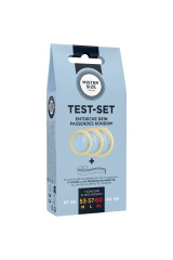 MISTER SIZE - SET DI PROVA 3 PRESERVATIVI DI MISURE DIVERSE + METRO A NASTRO