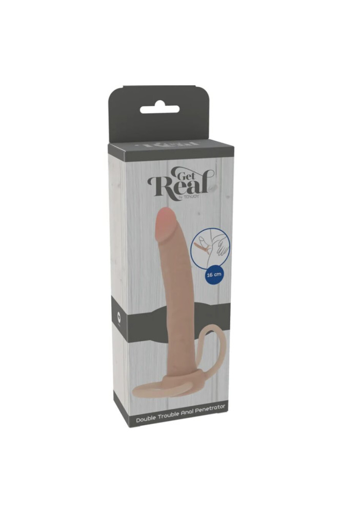 GET REAL - PENETRATORE ANALE IN SILICONE DOUBLE TROUBLE 16 CM