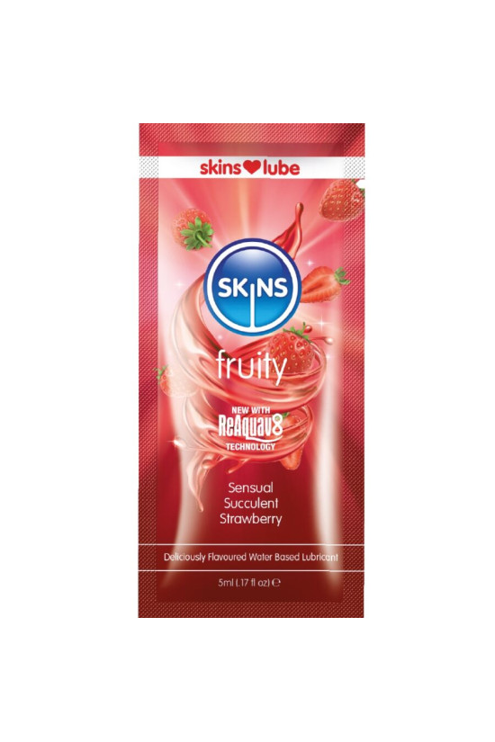 SKINS - LUBRIFICANTE FRUTTATO A BASE D'ACQUA FRAGOLA MONODOSE 5 ML