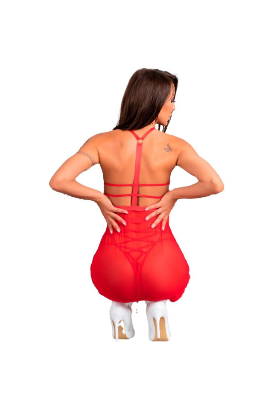 LIVCO CORSETTI FASHION - SANTAS CANDY LC 90722 CHEMISE NATALIZIA + PERIZOMA L/XL