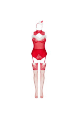 LIVCO CORSETTI FASHION - LIMPID SNOWFLAKES LC 90604 BODY + CALZE + CERCHIETTO NATALIZIO S/M