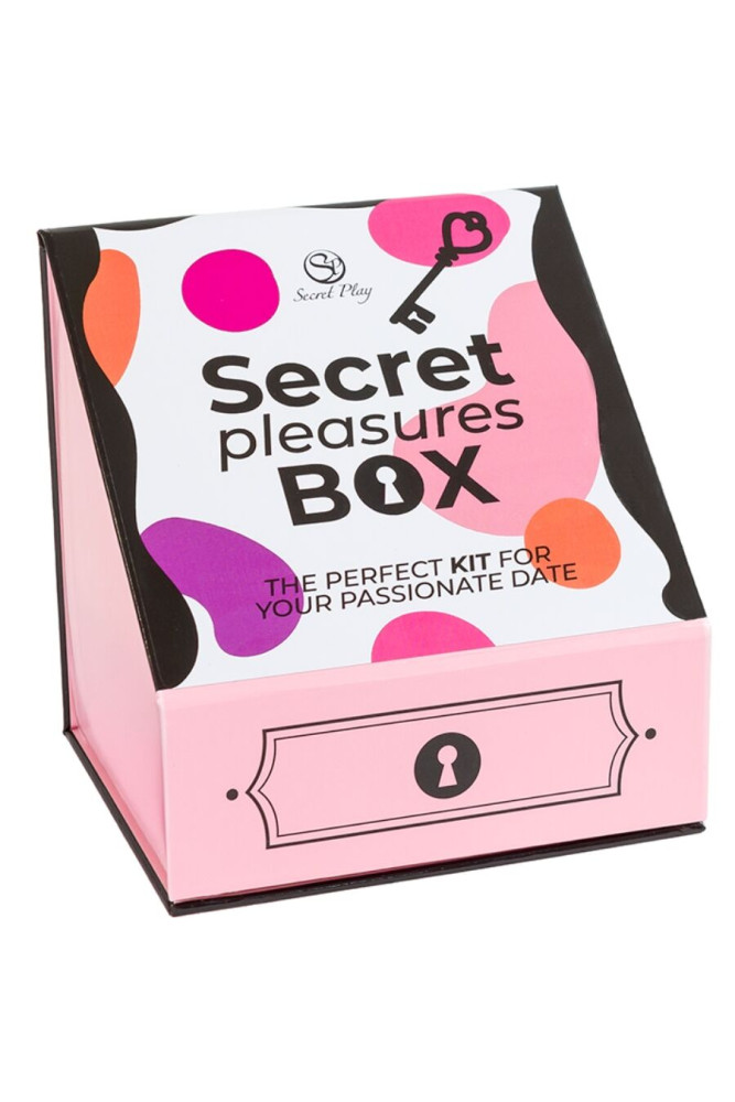 SECRET PLAY - PLEASURES BOX PER COPPIE: DADI + PROIETTILE VIBRANTE + PENNA CON PIUMA