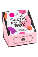 SECRET PLAY - PLEASURES BOX PER COPPIE: DADI + PROIETTILE VIBRANTE + PENNA CON PIUMA