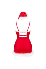 LIVCO CORSETTI FASHION - AGETHE LC 90607 CHEMISE + PERIZOMA + CAPPELLO DI NATALE L/XL