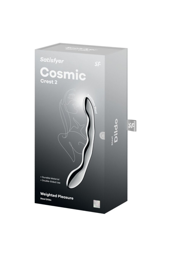 SATISFYER - DILDO A DOPPIA ESTREMITÀ IN ACCIAIO INOX COSMIC CREST 2