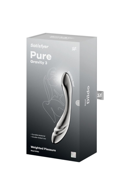 SATISFYER - DILDO A DOPPIA ESTREMITÀ IN ACCIAIO INOX PURE GRAVITY 3