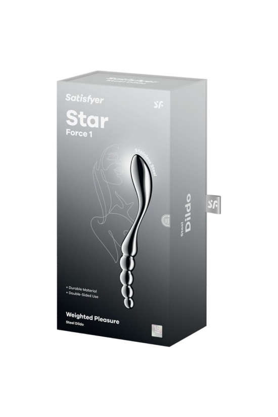 SATISFYER - DILDO A DOPPIA ESTREMITÀ IN ACCIAIO INOX STAR FORCE 1