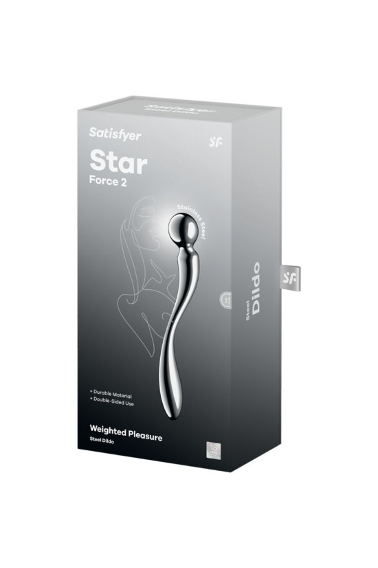 SATISFYER - DILDO A DOPPIA ESTREMITÀ IN ACCIAIO INOX STAR FORCE 2