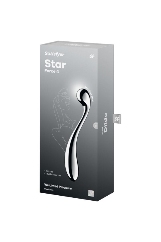 SATISFYER - DILDO A DOPPIA ESTREMITÀ IN ACCIAIO INOX STAR FORCE 4