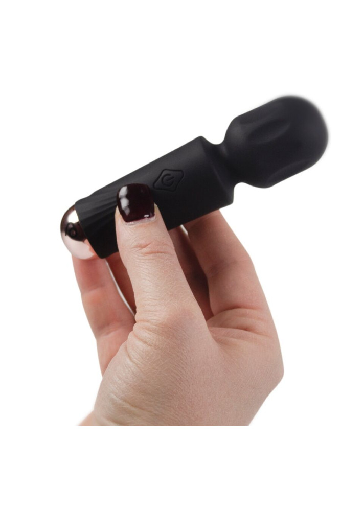 ROCKS-OFF - MINI BACCHETTA RICARICABILE 16 FUNZIONI TULIPANO NERO