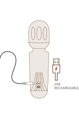 ROCKS-OFF - MINI BACCHETTA RICARICABILE 16 FUNZIONI VIOLET DREAM