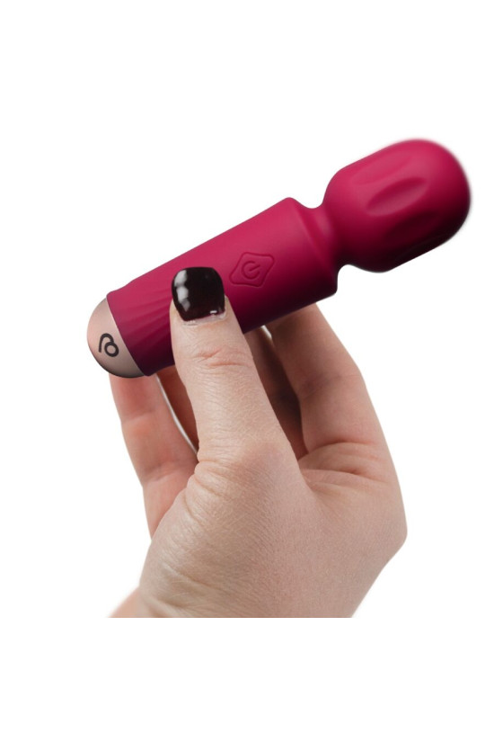 ROCKS-OFF - MINI BACCHETTA RICARICABILE 16 FUNZIONI AZALEA ROSSO