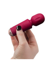 ROCKS-OFF - MINI BACCHETTA RICARICABILE 16 FUNZIONI AZALEA ROSSO