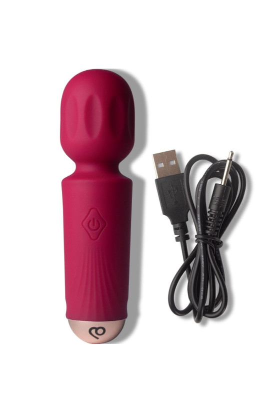 ROCKS-OFF - MINI BACCHETTA RICARICABILE 16 FUNZIONI AZALEA ROSSO