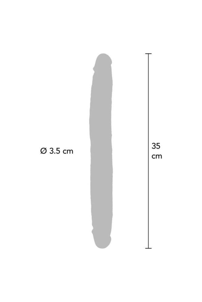 GET REAL - DILDO IN SILICONE A DOPPIA ESTREMITÀ CARAMELLO 35 CM