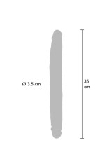 GET REAL - DILDO IN SILICONE A DOPPIA ESTREMITÀ CARAMELLO 35 CM
